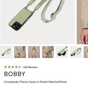 Bandolier Bobby Crossbody Phone Case in Pastel Matcha and Silver